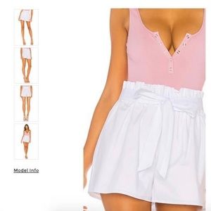 Lovers + Friends white Paperbag shorts